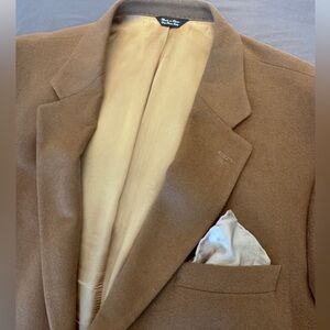 Vintage 80’s Haspel Men’s 100% Cashmere Sport Coat Blazer 46L Brown B1002